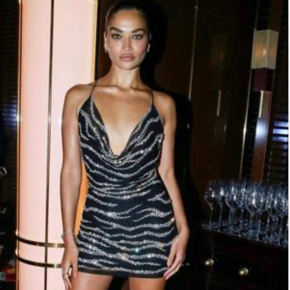 Retrofete Mich Dress in Crystal Black
